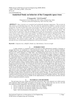 Analytical Study on behavior of the Composite space truss