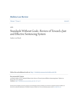 Review of Toward a Just and Effective Sentencing System