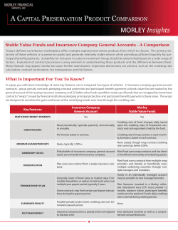 Stable Value vs General Account