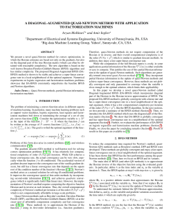 A DIAGONAL-AUGMENTED QUASI-NEWTON