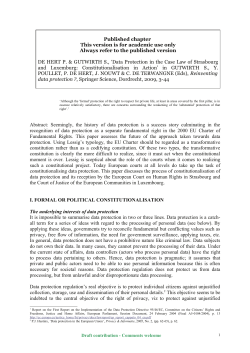 Published chapter This version is for academic use only