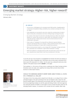 Emerging market strategy: Higher risk, higher reward?
