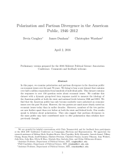 Polarization and Partisan Divergence in the American Public, 1946
