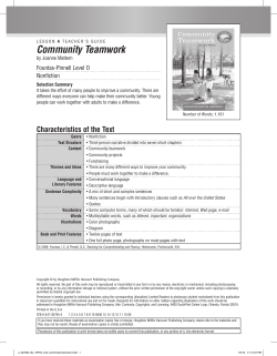 Community Teamwork - Houghton Mifflin Harcourt