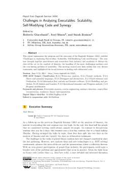 Challenges in Analysing Executables: Scalability, Self