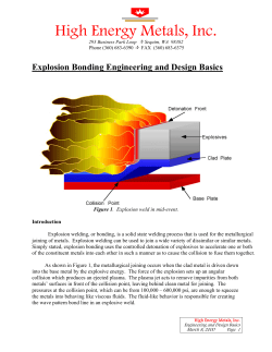 Explosion Bonding - High Energy Metals, Inc.