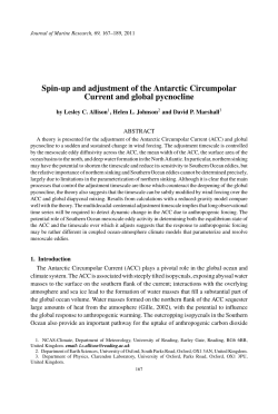 Spin-up and adjustment of the Antarctic Circumpolar Current and