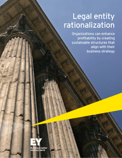 Legal entity rationalization
