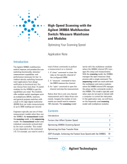 High-Speed Scanning with the Agilent 34980A