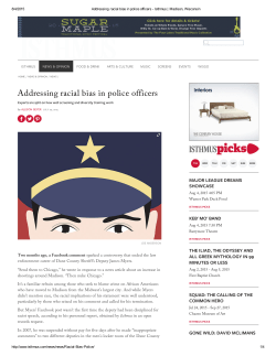 Addressing racial bias in police officers