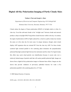Digital All-Sky Polarization Imaging of Partly Cloudy Skies