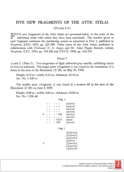 five new fragments of the attic stelai