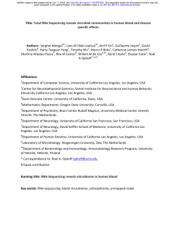 Total RNA Sequencing reveals microbial communities in human