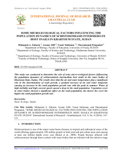some micro-ecological factors influencing the population dynamics