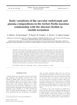 Daily variations of the saccular endolymph and