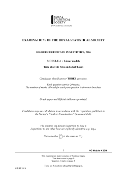 Module 4 - The Royal Statistical Society