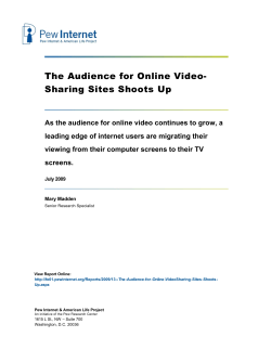 The Audience for Online Video- Sharing Sites Shoots