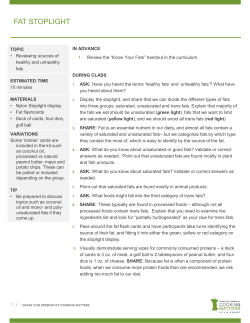 fat stoplight - Cooking Matters MA