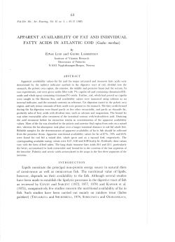 APPARENT AVAILABILITY OF FAT AND INDIVIDUAL