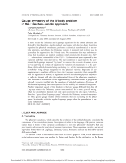 Gauge symmetry of the N-body problem in the Hamilton&ndash;Jacobi