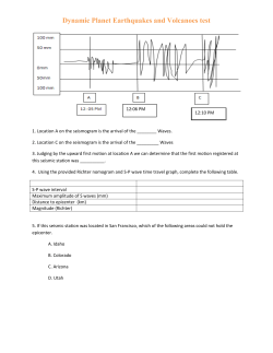 Dynamic Planet Earthquakes and Volcanoes test