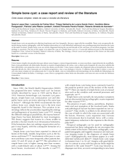 Simple bone cyst: a case report and review of the literature