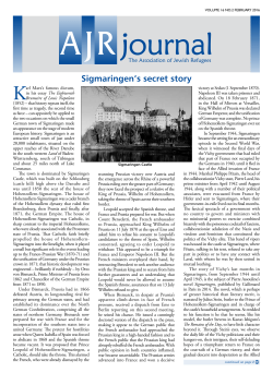 Feb - The Association of Jewish Refugees