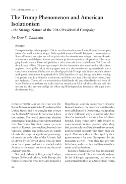 The Trump Phenomenon and American Isolationism