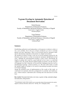 N-gram Overlap in Automatic Detection of Document Derivation