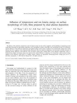 Influence of temperature and ion kinetic energy on surface