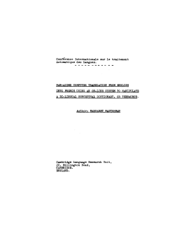 C67-1011 - Association for Computational Linguistics