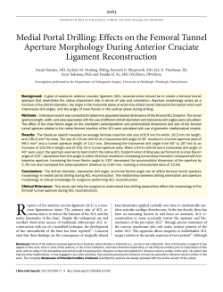 Medial Portal Drilling: Effects on the Femoral