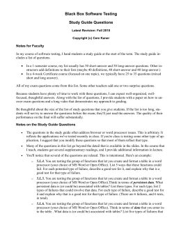 A pool of study guide questions
