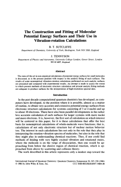 The Construction and Fitting of Molecular Potential Energy Surfaces