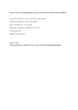 Preference for faces resembling opposite