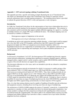 Appendix I &ndash; OTN network topology utilizing Transitional Links