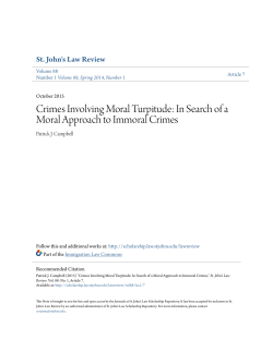 Crimes Involving Moral Turpitude: In Search of a Moral Approach to