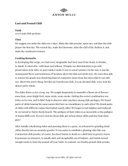 Lost and Found Chili