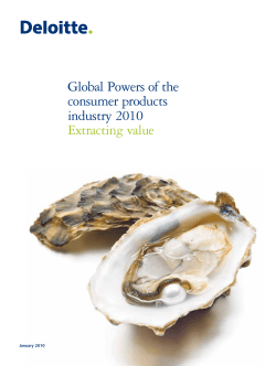 Global Powers of the consumer products industry 2010 Extracting