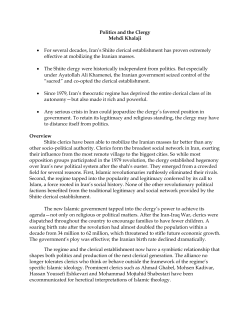 Politics and the Clergy - The Washington Institute for Near East Policy