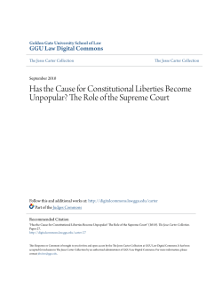 Has the Cause for Constitutional Liberties Become Unpopular? The