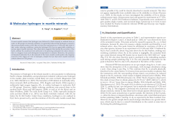 Molecular hydrogen in mantle minerals