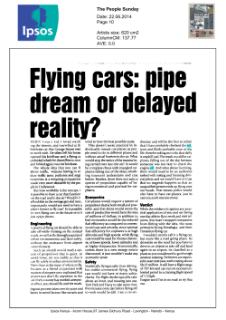 Flying cars: pipe