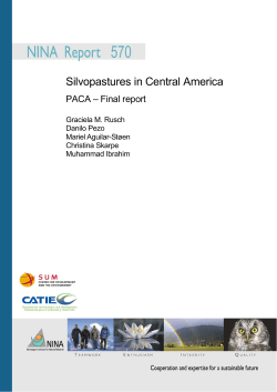 Silvopastures in Central America - Norsk institutt for naturforskning