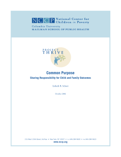 Common Purpose - National Center for Children in Poverty