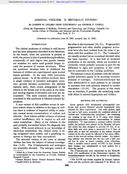 ADRENAL VIRILISM. II. METABOLIC STUDIES I The clinical