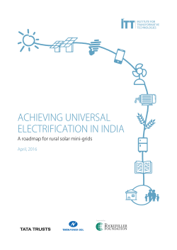 Achieving universAl electrificAtion in indiA