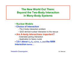 The New World Out There: Beyond the Two