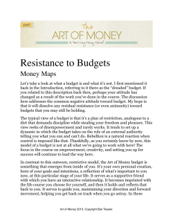 Resistance to Budgets