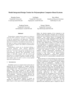 Model-Integrated Design Toolset for Polymorphous Computer
